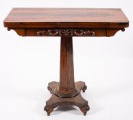 A George IV rosewood games table, circa
