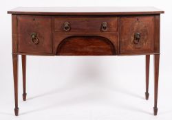 A George III mahogany. bowfront sideboar