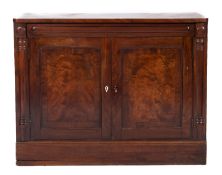 A Victorian mahogany side cabinet, late