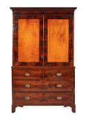 A Regency mahogany linen press, early 19