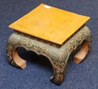 An Indian gilt hardwood, composition and