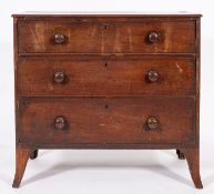 A Regency mahogany chest of drawers, cir