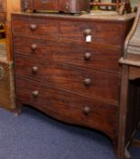 A Regency mahogany chest of drawers, ear
