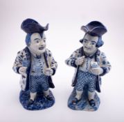 Two large blue and white Dutch delftware