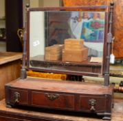 A Regency mahogany dressing table mirror