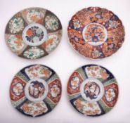 A group of four Japanese Imari chargers,
