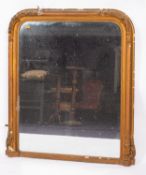 A Victorian gilt composition framed over