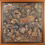 A Balinese traditional painting by Sanggra, circa 1970 signed 'Md.