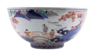 A large Japanese Arita bowl,