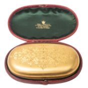 A Victorian gilt metal cased etui, by Howell James & Co.