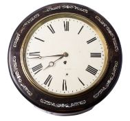 Goodman, Pontypridd, a mid-Victorian round rosewood and inlaid wall clock