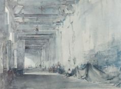 William Russell Flint (British,1880-1969) - White Interior, Chateauneuf-sur-Loire,