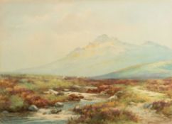 Mabel Amber Kingwell (British,1890 -1924) - Horner Woods and Porlock Vale - Watercolour - 25 x 35cm,