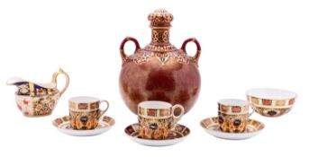 A Royal Crown Derby part coffee service in the Imari pattern, comprising seventeen cups,