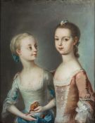 Circle of William Hoare of Bath (British, 1707-1792) - Portrait of two girls,