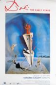 Two art exhibition posters - 'Dali The Early Years' poster from 3 March - 30 May Hayward Gallery