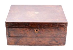 A burr walnut writing and workbox,