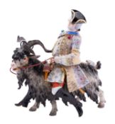 A large Meissen figure of Count Von Bruhl's Tailor, late 19th century after the model by J.J.