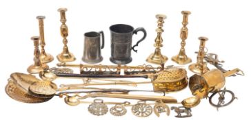 A collection of domestic metalware, 19th century