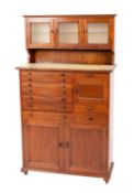 A dentist's mahogany cabinet,