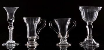 Four pieces of English glass,