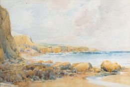 W. Clegg (British, 19th/20th Century) - Coastal view in South Devon - Watercolour - 32.5 x 48.