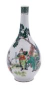 A Chinese famille verte bottle vase,