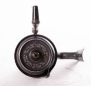 An Illingworth No.2 casting reel, No. 1343, signed as per title, blued finish in an associated case.