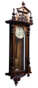 A late-Victorian Vienna-style wall regulator the eight-day duration,