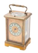 Couaillet Frères, a brass French carriage clock