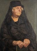 British School, 19th Century - Portrait of an elderly lady - Oil on canvas - 57.5 x 41.5cm, 72 x 56.