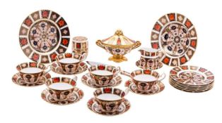 A mixed lot of Royal Crown Derby 'Imari' wares decorated in pattern 1128,