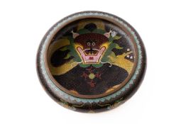 A large Chinese cloisonne 'dragon' bowl,