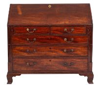A George III mahogany bureau,