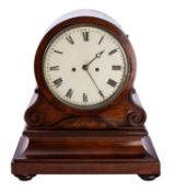 A William IV rosewood English bracket clock the eight-day duration,