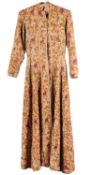 An early 20th century handmade Kashmiri floral embroidered house coat,
