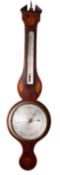 Lorenzo Cordeni, Salisbury, a Sheraton-style mahogany and inlaid barometer