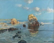 Francisco Paya Sanchis (Spanish, 1892 - 1977) - 'Off Majorca' - Oil on canvas - 48.5 x 59.