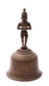 A large Northern Indian brass bell [Ghanti],