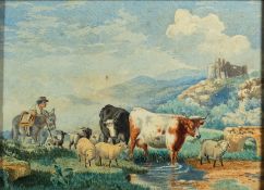 Continental School, 19th Century - A farmer,