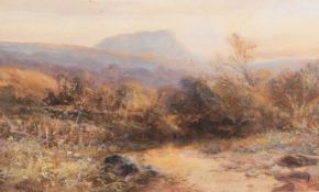 William Widgery (British, 1822-1893) - A pair of moorland scenes - Two watercolours - 28 x 46cm,