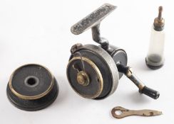 A cased 'The Helical Casting Reel',