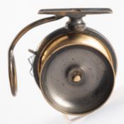 A Malloch Patent 3 3/4 inch brass sidecaster reel , formerly from Panmure House,