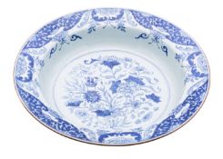 A Chinese blue and white basin,