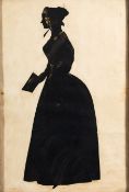British School, 19th Century - Portrait of a lady - Silhouette, scissor cut - 25 x 17cm, 29.