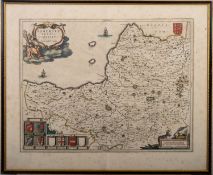SOMERSET. BLAEU, Joan. Somersettensis Comitatus.