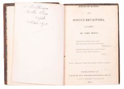 BYRON, George Gordon. English Bards and Scotch Reviewers; A Satire,...