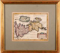 MAPS. A group of 15 framed maps and plans, including: [BLAEU, Joan].