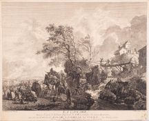 ENGRAVINGS. A collection of engravings, etchings, and works on paper, including: HOGARTH, William.