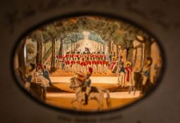 PEEPSHOW. View of the Mall in St. James's Park, London: by the engraver,1829, hand-coloured engr.